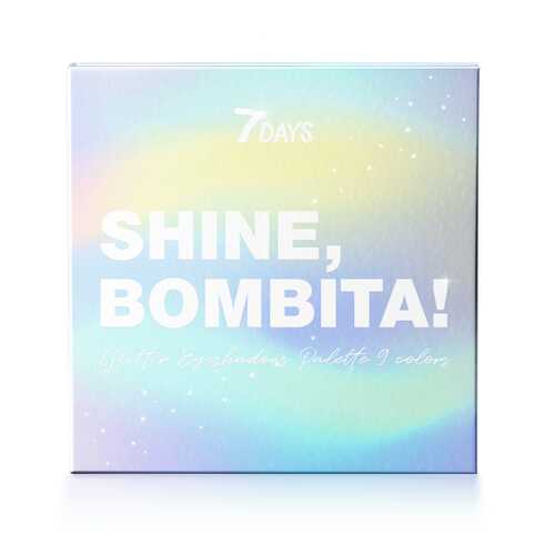 Палетка мерцающих теней для век 7DAYS SHINE, BOMBITA! 9 цветов, 9 шт x 2 г в Парфюм-Лидер