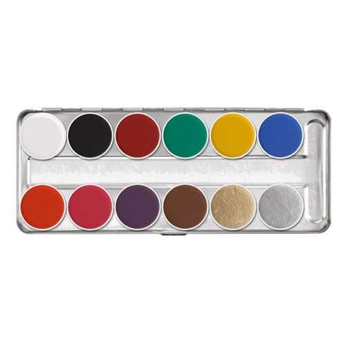 Аквагрим в палитре 12 цв./Aquacolor Palette 12 Col. 40 мл. (Цв: SN)/Kryolan/1104-SN в Парфюм-Лидер