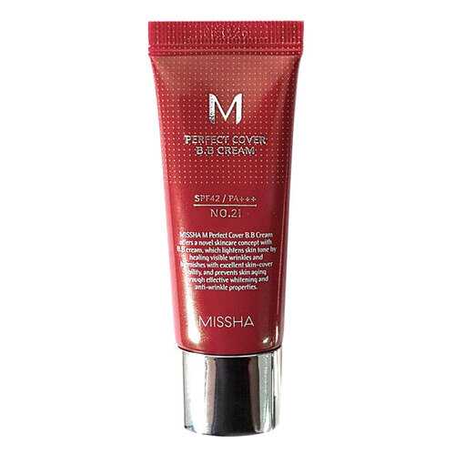 BB средство Missha M Perfect Cover SPF42/Pa+++ No,21 Light Beige 20 мл в Парфюм-Лидер
