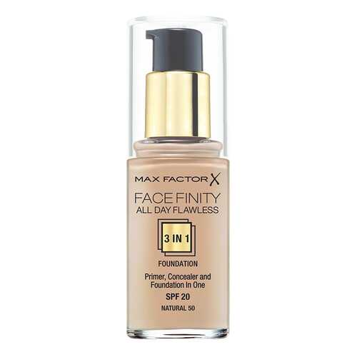 Тональный крем Max Factor Face Finity All Day Flawless 3-in-1 тон 50 Natural 30 мл в Парфюм-Лидер