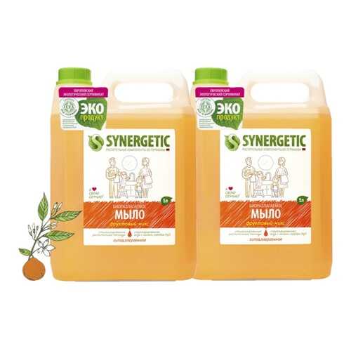 Набор Synergetic Мыло жидкое Фруктовый микс 2 шт 5 л в Парфюм-Лидер