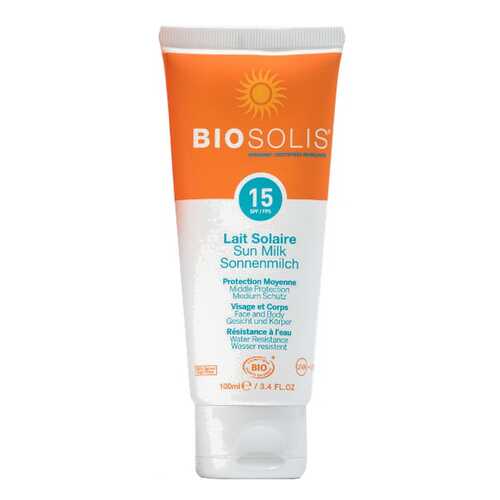 Солнцезащитное молочко Biosolis SPF 15 100 мл в Парфюм-Лидер
