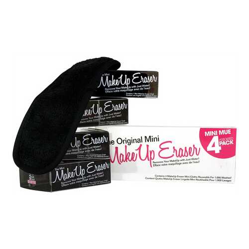 Мини-салфетка MakeUp Eraser для снятия макияжа черная 4 шт, в Парфюм-Лидер