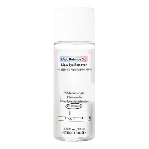 Средство для снятия макияжа Etude House Cica Balance 5.5 Lip&Eye Remover 80 мл в Парфюм-Лидер