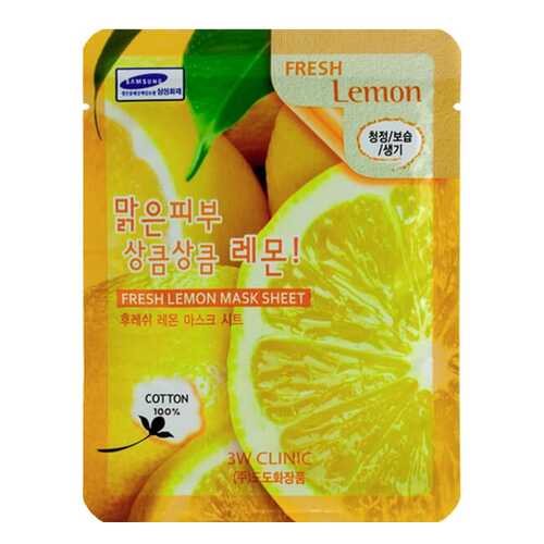 Маска для лица 3W Clinic Fresh Lemon Mask Sheet 23 мл в Парфюм-Лидер