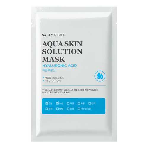 Маска для лица Sally's Box Aqua Skin Solution Mask Hyaluronic Acid 22 мл в Парфюм-Лидер
