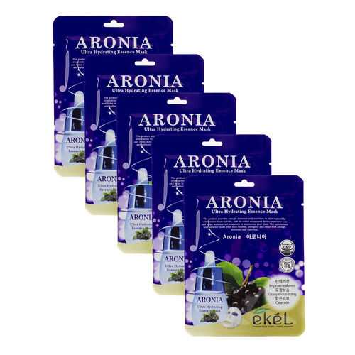 Набор тканевых масок Ekel с Черноплодной рябиной Ultra Hydrating Mask Aronia (5 шт) в Парфюм-Лидер