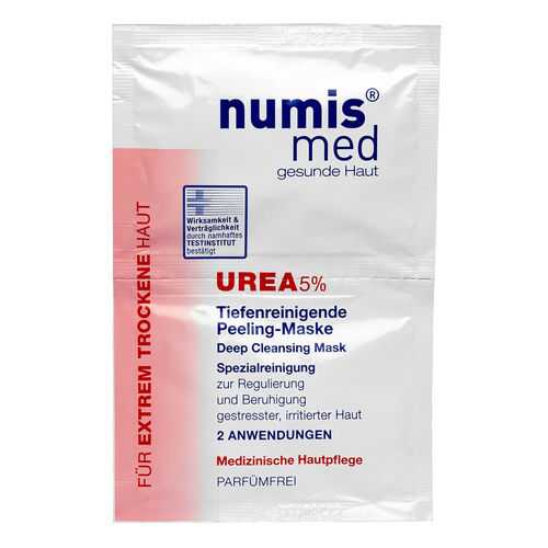 Numis® med Глубоко очищающая маска для лица с 5 % мочевиной, двойное саше по 8 мл в Парфюм-Лидер