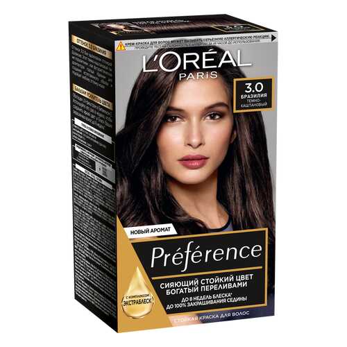 Краска для волос L'Oreal Paris Preference тон 3 бразилия 40мл в Парфюм-Лидер