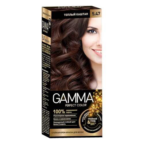 Краска для волос SVOBODA GAMMA Perfect color тёплый каштан 5,47, 50гр в Парфюм-Лидер
