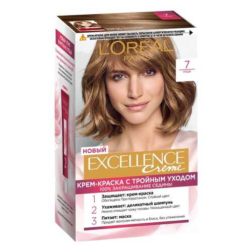 Крем-краска для волос L'Oreal Excellence стойкая тон 7 Русый в Парфюм-Лидер