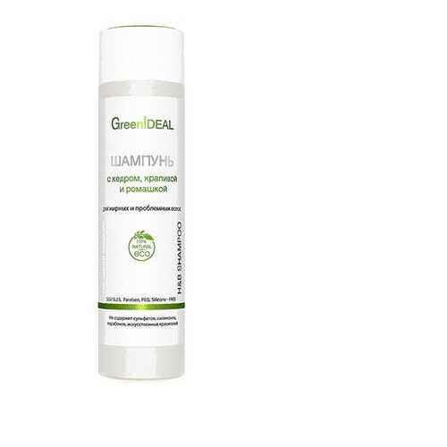 Шампунь GreenIdeal для жирных и проблемных волос с кедром, крапивой и ромашкой в Парфюм-Лидер
