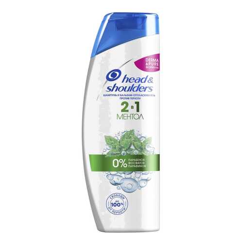 Шампунь и бальзам-ополаскиватель 2в1 против перхоти Head&Shoulders 3 Action Ментол 400 мл в Парфюм-Лидер
